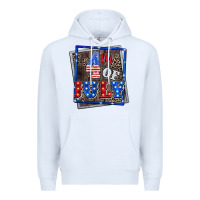 White 4th of July  4th of july Premium Hoodie - CowGirlArtShop
