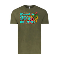 Vintage Olive raised 90's country guitar cactus sunflower's Vintage Tee - Artiststas