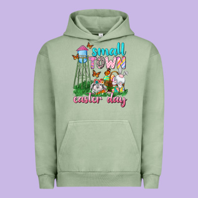 Small Town Easter Day Urban Hoodie Designed By Neo Western
