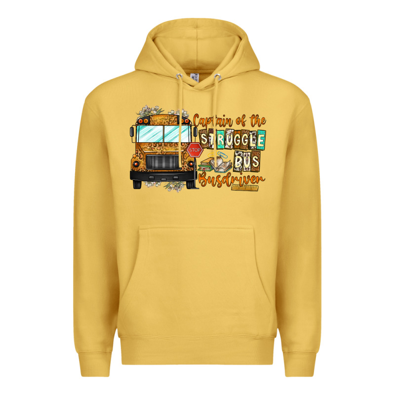 Captain Of Struggle Bus Busdrive Premium Hoodie by CowhideDigitalArt | Teevron