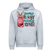 Heather Grey Some Bunny needs coffee Urban Hoodie - Neo Western