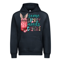 Navy Some Bunny needs coffee Urban Hoodie - Neo Western