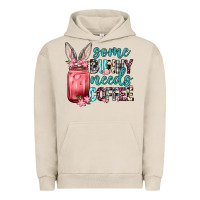 Pigment French Oak Some Bunny needs coffee Urban Hoodie - Neo Western