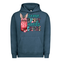 Pigment Midnight Navy Some Bunny needs coffee Urban Hoodie - Neo Western