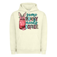 Pigment Pistachio Some Bunny needs coffee Urban Hoodie - Neo Western
