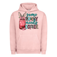 Pigment Salmon Some Bunny needs coffee Urban Hoodie - Neo Western
