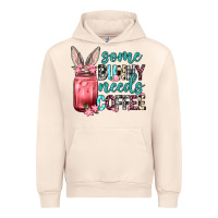 Sandshell Some Bunny needs coffee Urban Hoodie - Neo Western