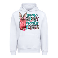 White Some Bunny needs coffee Urban Hoodie - Neo Western