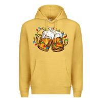 Antique Gold beer with christmas lights Premium Hoodie - FaDigitalArtStudio