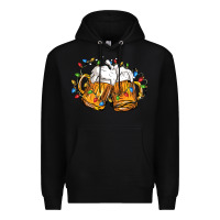 Black beer with christmas lights Premium Hoodie - FaDigitalArtStudio