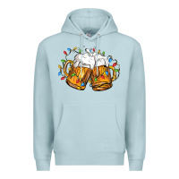 Blue Mist beer with christmas lights Premium Hoodie - FaDigitalArtStudio