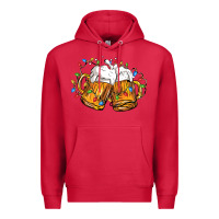 Cardinal beer with christmas lights Premium Hoodie - FaDigitalArtStudio