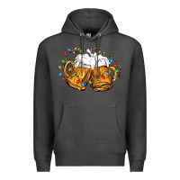 Charcoal Heather beer with christmas lights Premium Hoodie - FaDigitalArtStudio