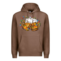 Chestnut beer with christmas lights Premium Hoodie - FaDigitalArtStudio