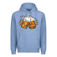 Colony Blue beer with christmas lights Premium Hoodie - FaDigitalArtStudio