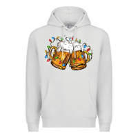 Dove Grey beer with christmas lights Premium Hoodie - FaDigitalArtStudio