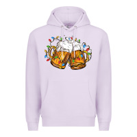 Lilac beer with christmas lights Premium Hoodie - FaDigitalArtStudio