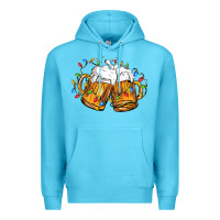 Ocean Blue beer with christmas lights Premium Hoodie - FaDigitalArtStudio