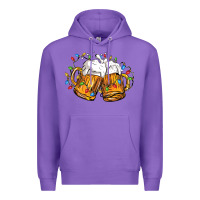 Purple beer with christmas lights Premium Hoodie - FaDigitalArtStudio