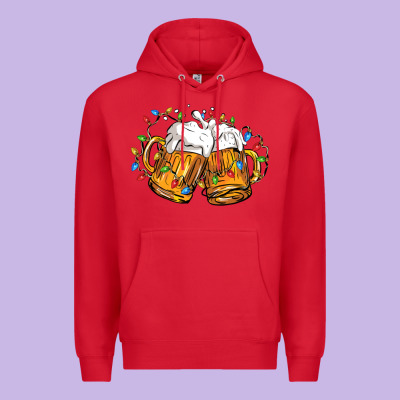 Beer With Christmas Lights Premium Hoodie Designed By Fadigitalartstudio