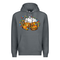 Rock beer with christmas lights Premium Hoodie - FaDigitalArtStudio