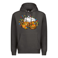 Smoke beer with christmas lights Premium Hoodie - FaDigitalArtStudio