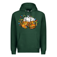 Sports Green beer with christmas lights Premium Hoodie - FaDigitalArtStudio