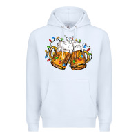 White beer with christmas lights Premium Hoodie - FaDigitalArtStudio