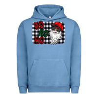 Pigment Pebble Blue ho ho ho Urban Hoodie - CowhideDigitalArt
