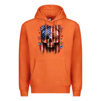 Carrot 4th of July skull American flag Premium Hoodie - Neo Western