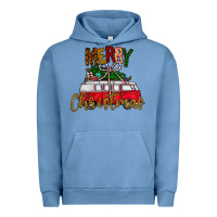Pigment Pebble Blue merry christmas Urban Hoodie - CowhideDigitalArt