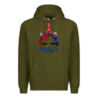 Army Green 4th of July unicorn Premium Hoodie - Neo Western