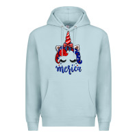 Blue Mist 4th of July unicorn Premium Hoodie - Neo Western
