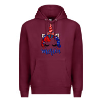 Burgundy 4th of July unicorn Premium Hoodie - Neo Western