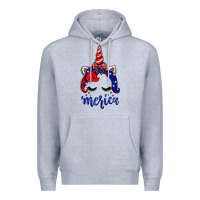 Heather Grey 4th of July unicorn Premium Hoodie - Neo Western