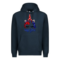 Navy 4th of July unicorn Premium Hoodie - Neo Western