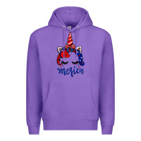 Purple 4th of July unicorn Premium Hoodie - Neo Western