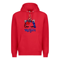 Red 4th of July unicorn Premium Hoodie - Neo Western