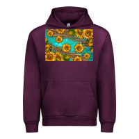 Mauve Wine western sunflowers skinny metal can holder Urban Hoodie - HRA Design Shop