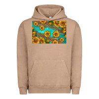 Pigment Burro western sunflowers skinny metal can holder Urban Hoodie - HRA Design Shop