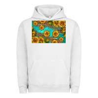 Pigment Lunar Rock western sunflowers skinny metal can holder Urban Hoodie - HRA Design Shop