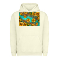 Pigment Pistachio western sunflowers skinny metal can holder Urban Hoodie - HRA Design Shop