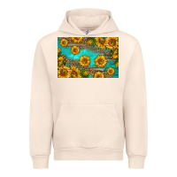 Sandshell western sunflowers skinny metal can holder Urban Hoodie - HRA Design Shop