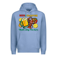 Colony Blue beer&crawfish that's why i'm here Premium Hoodie - FaDigitalArtStudio