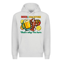 Dove Grey beer&crawfish that's why i'm here Premium Hoodie - FaDigitalArtStudio
