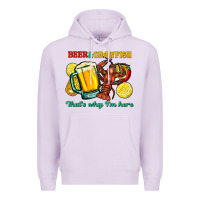 Lilac beer&crawfish that's why i'm here Premium Hoodie - FaDigitalArtStudio