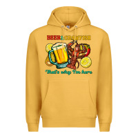 Mustard beer&crawfish that's why i'm here Premium Hoodie - FaDigitalArtStudio