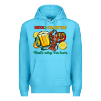 Ocean Blue beer&crawfish that's why i'm here Premium Hoodie - FaDigitalArtStudio