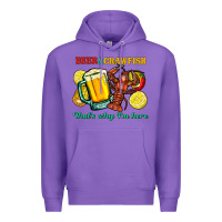Purple beer&crawfish that's why i'm here Premium Hoodie - FaDigitalArtStudio