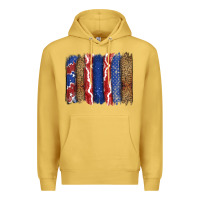 Antique Gold 4th of July brushstroke Premium Hoodie - CowGirlArtShop